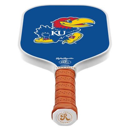 Rally Republic Pickleball Kansas Jayhawks Blue Jayhawk Logo Pickleball Paddle