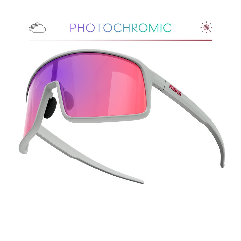 Reks White K-Shield Kontrast Photochromic Sunglasses