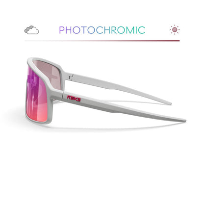 Reks White K-Shield Kontrast Photochromic Sunglasses