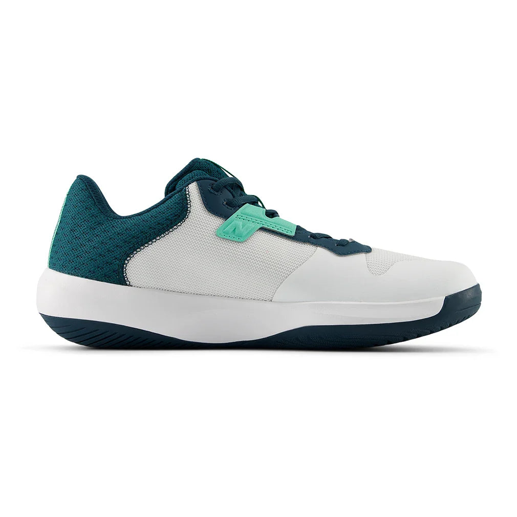 Men's 696v6 2E Width Tennis Shoes White and Medusa Green