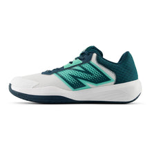 Men's 696v6 4E Width Tennis Shoes White and Medusa Green