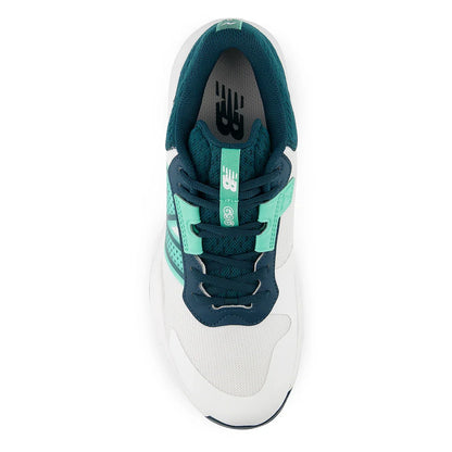 Men's 696v6 4E Width Tennis Shoes White and Medusa Green