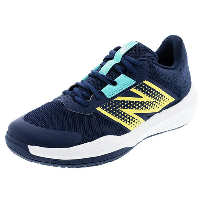 Men's 696v6 D Width Tennis Shoes White and Clementine-Footwear-New Balance-MCH696I6D-S25-Tennis Express