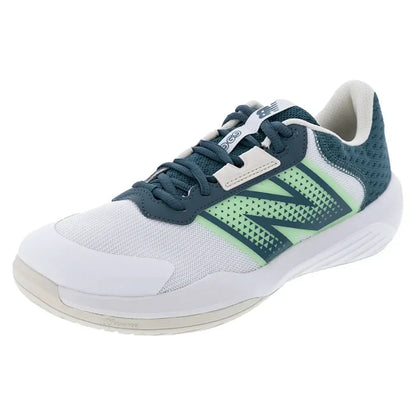 Men's 696v6 D Width Tennis Shoes White and Green-Footwear-New Balance-MCH696M6D-F25copy-Tennis Express