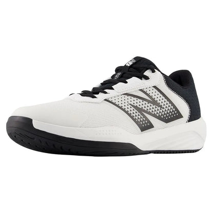 Men's 696v6 2E Width Tennis Shoes White and Black