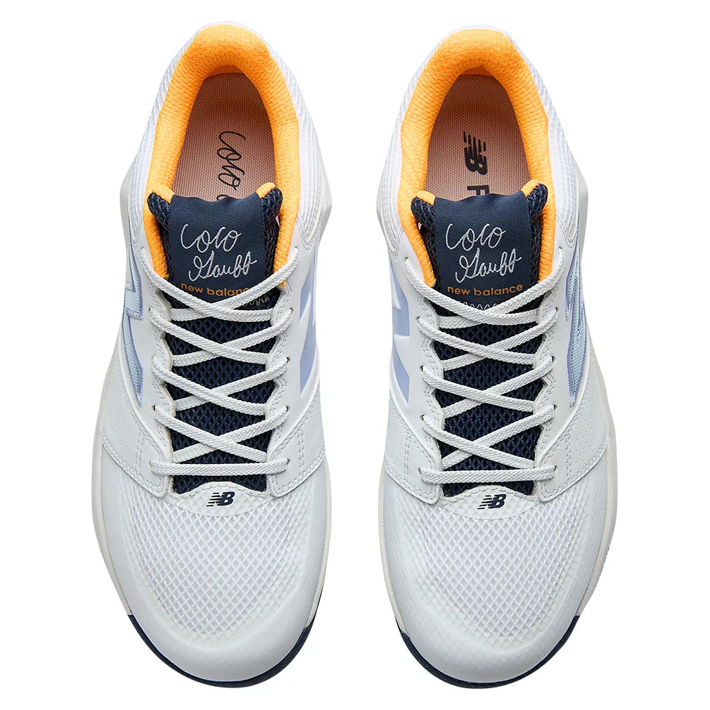 Men's Delray D Width Tennis Shoes Apollo Gold and Boysenberry