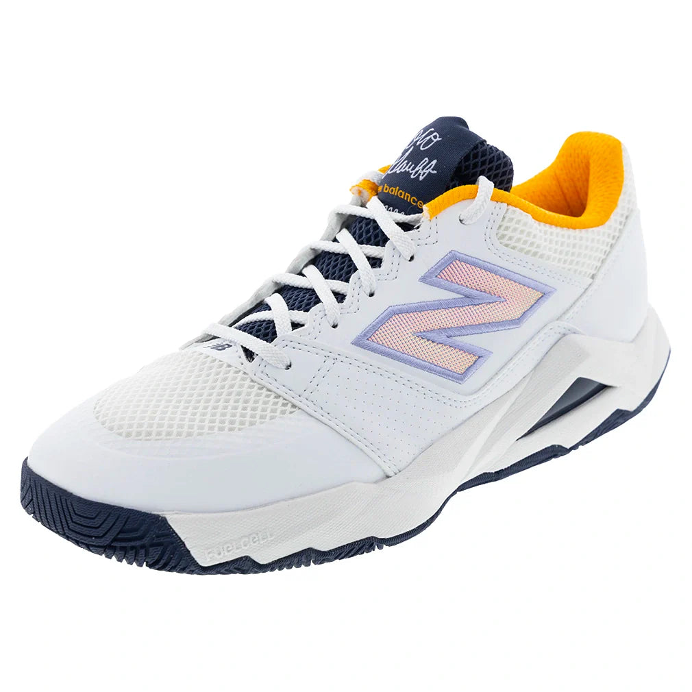 Men's Delray 2E Width Tennis Shoes Apollo Gold and Boysenberry-Footwear-New Balance-MCHCODAO2E-H25copy-Tennis Express