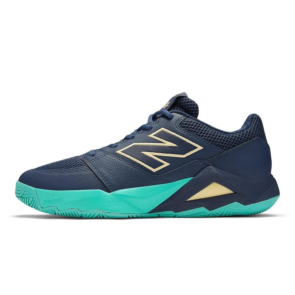 Men's FuelCell Delray 2E Width Tennis Shoes Navy and Parchment