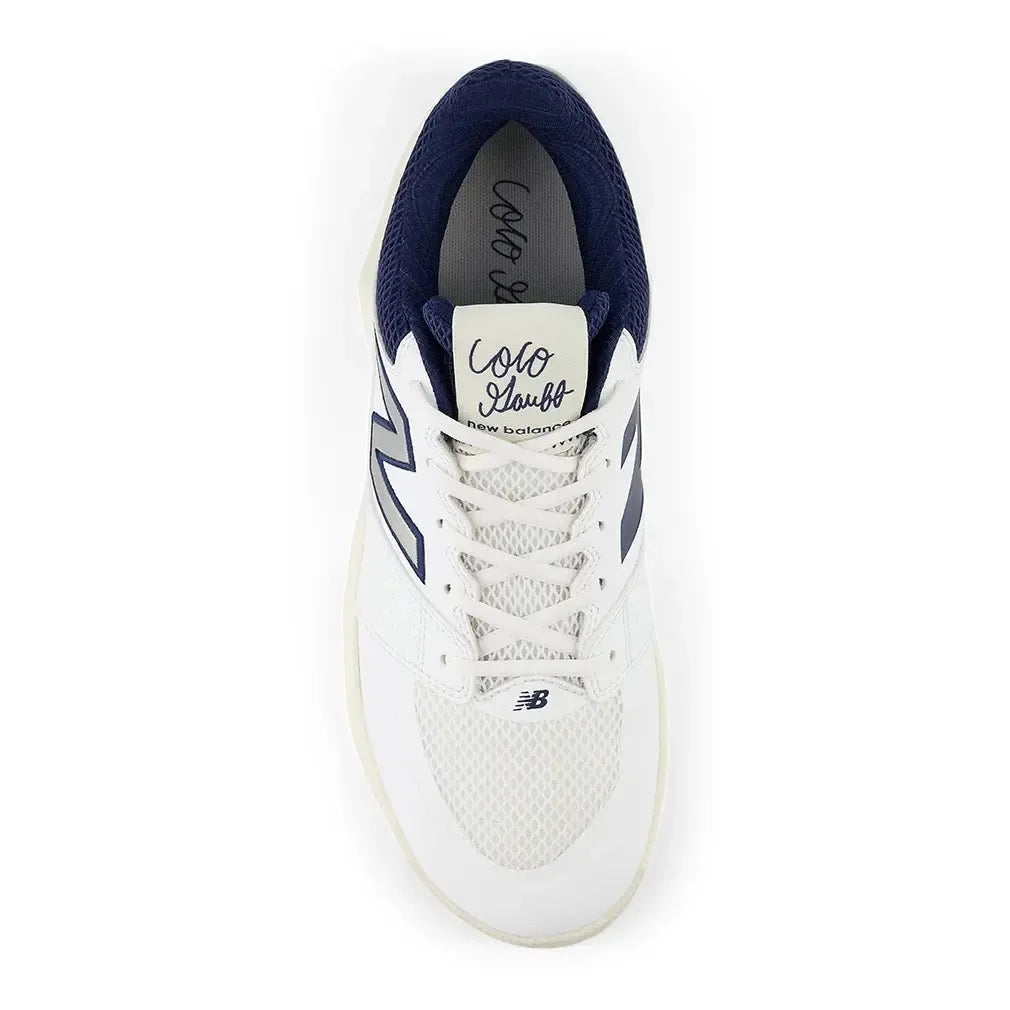 Men's FuelCell Delray 2E Width Tennis Shoes White and Navy