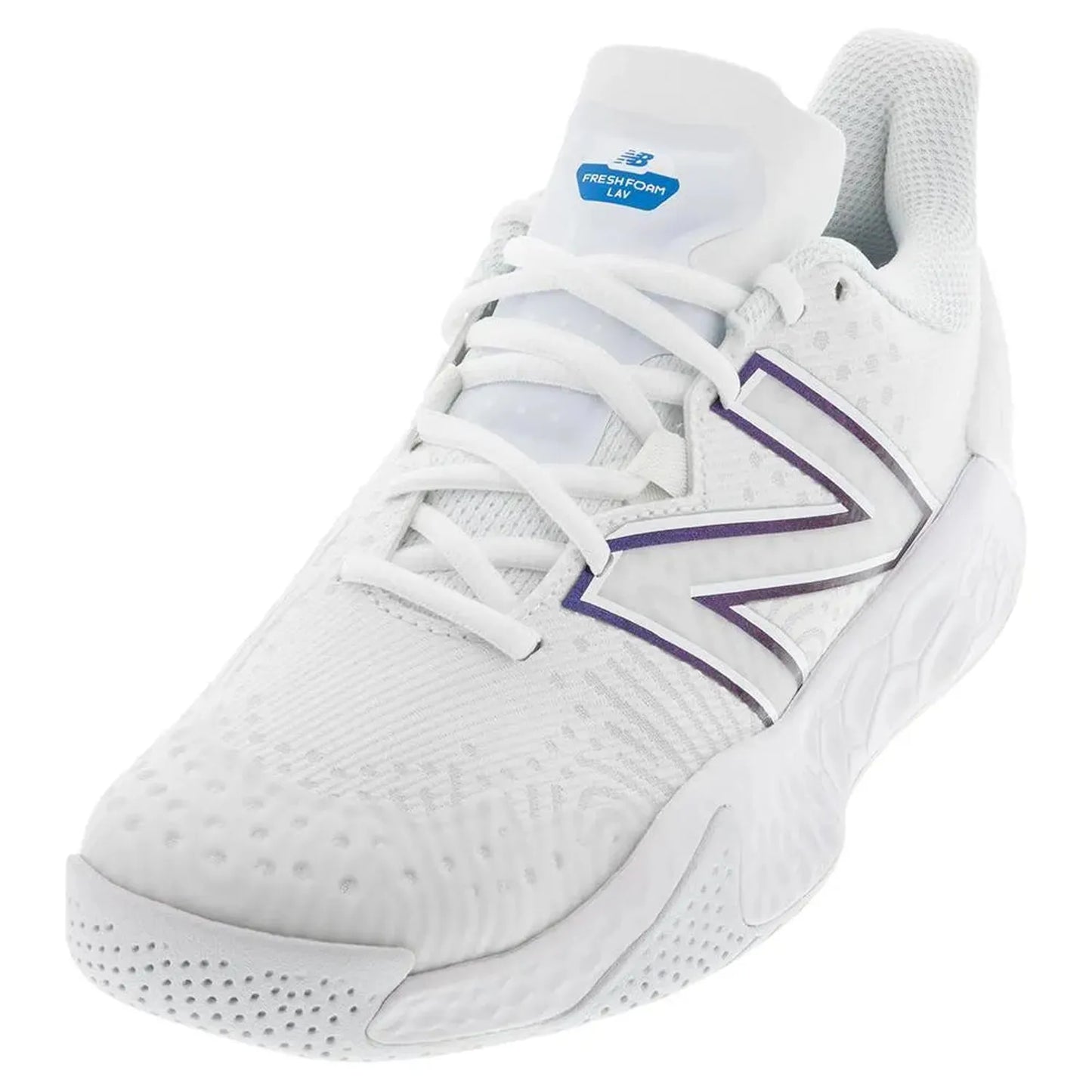 Men's Fresh Foam Lav V2 D Width Tennis Shoes White and Laser Blue-Footwear-New Balance-MCHLAVL2-x2-Tennis Express