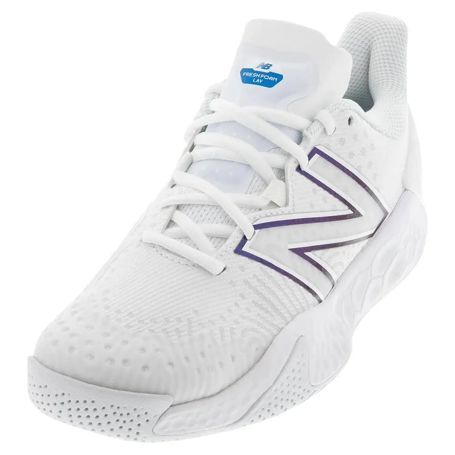Men's Fresh Foam Lav V2 D Width Tennis Shoes White and Laser Blue-Footwear-New Balance-MCHLAVL2-x2-Tennis Express