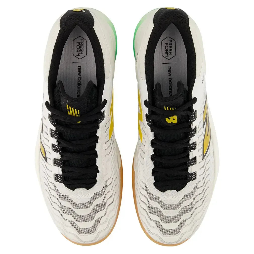 Men's Fresh Foam X CT-Rally v2 D Width Tennis Shoes White and Metallic Gold
