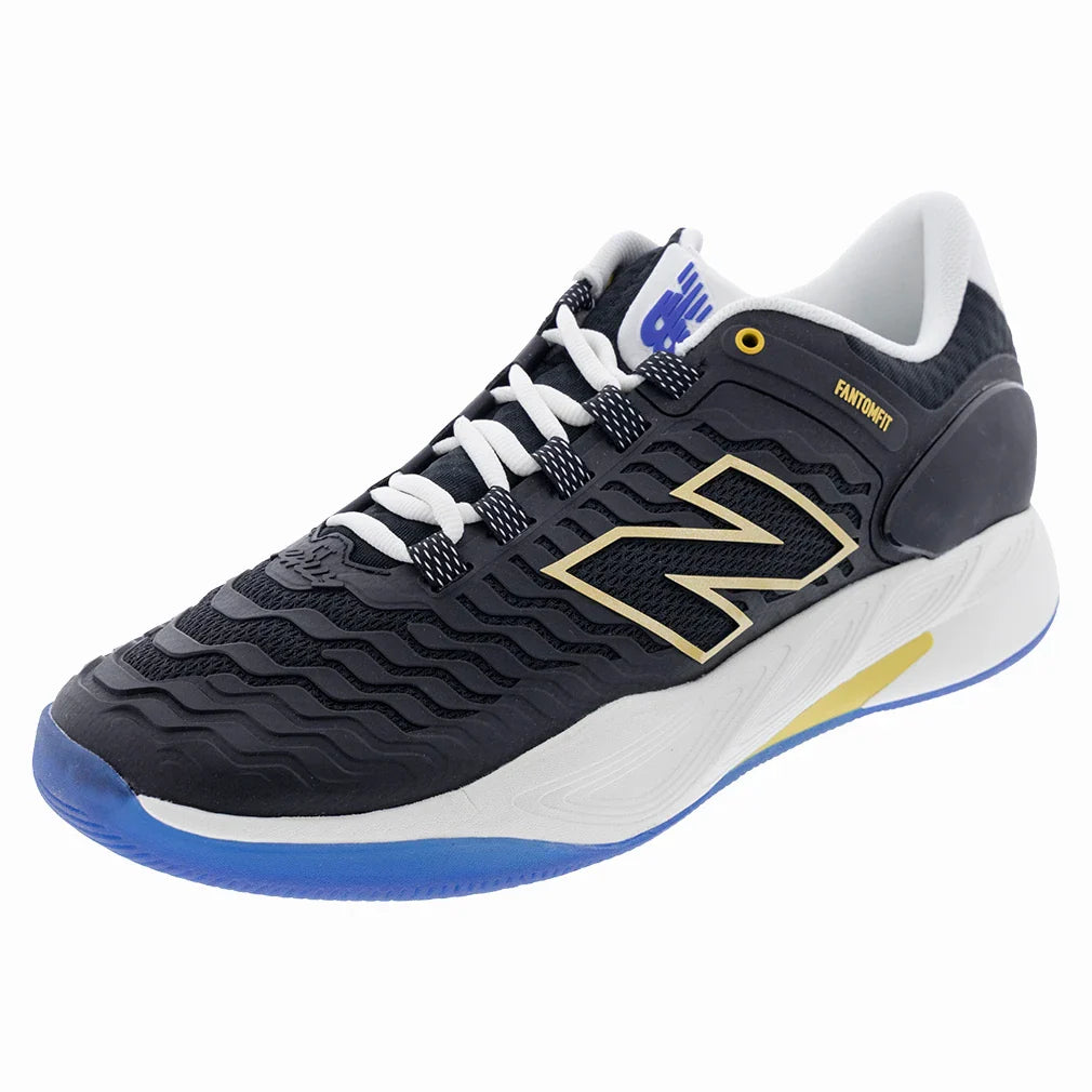 Men's Fresh Foam X CT-Rally v2 2E Width Tennis Shoes Black and Apollo Gold-Footwear-New Balance-MCHRALP22E-H25copy-Tennis Express
