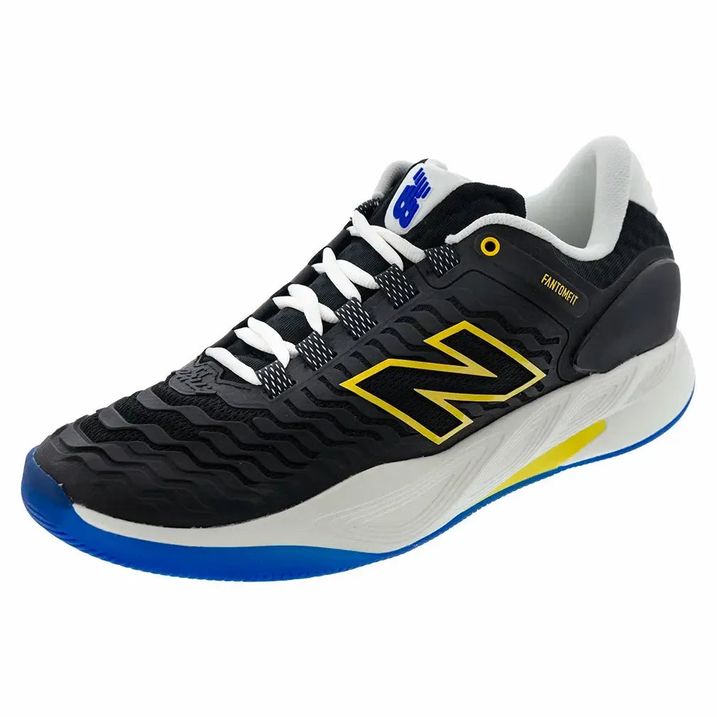 Men's Fresh Foam X CT-Rally v2 D Width Tennis Shoes Black and Apollo Gold-Footwear-New Balance-MCHRALP2D-H25copy-Tennis Express