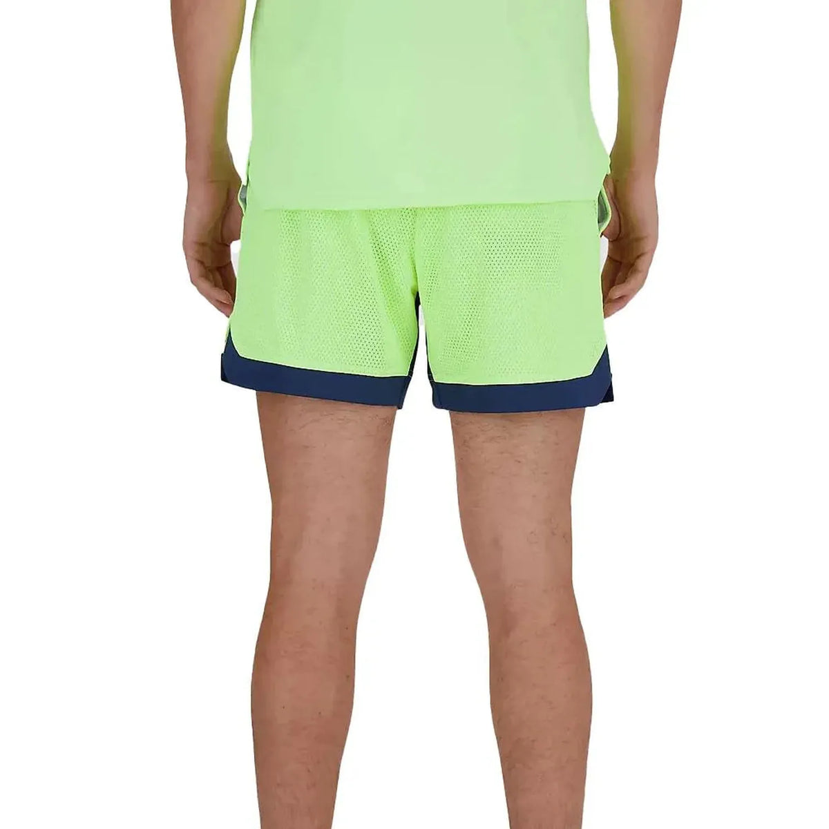 Men's Tournament Mesh Tennis Short Bleached Lime Glo-Apparel-New Balance-MS41420-BIOU24-1-Tennis Express