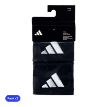 Wristband Adidas Cortas Negras Logo Grande