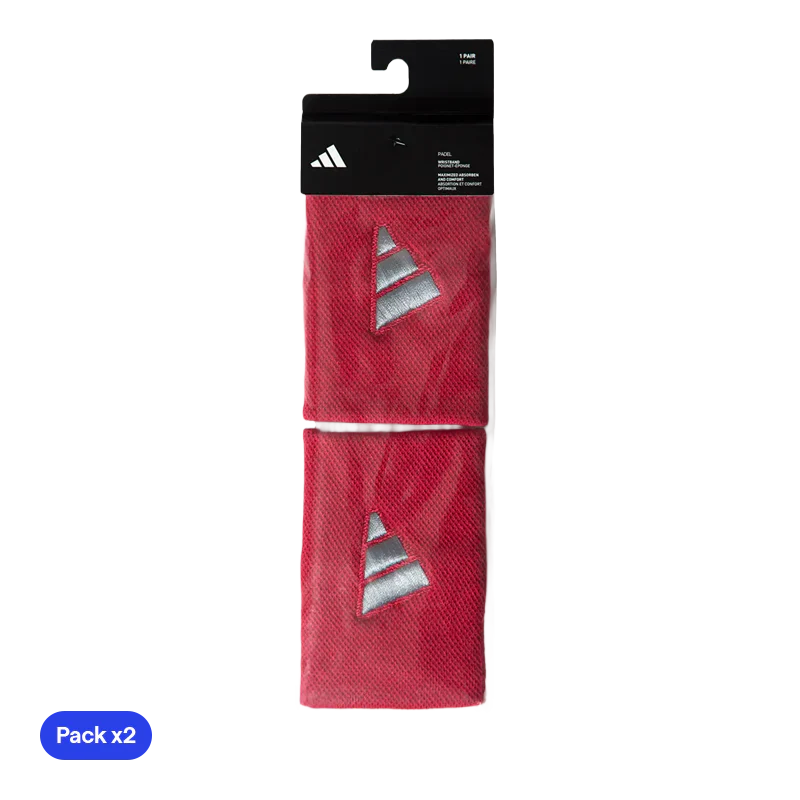 Wristband Adidas Largas Rojas Logo Grande
