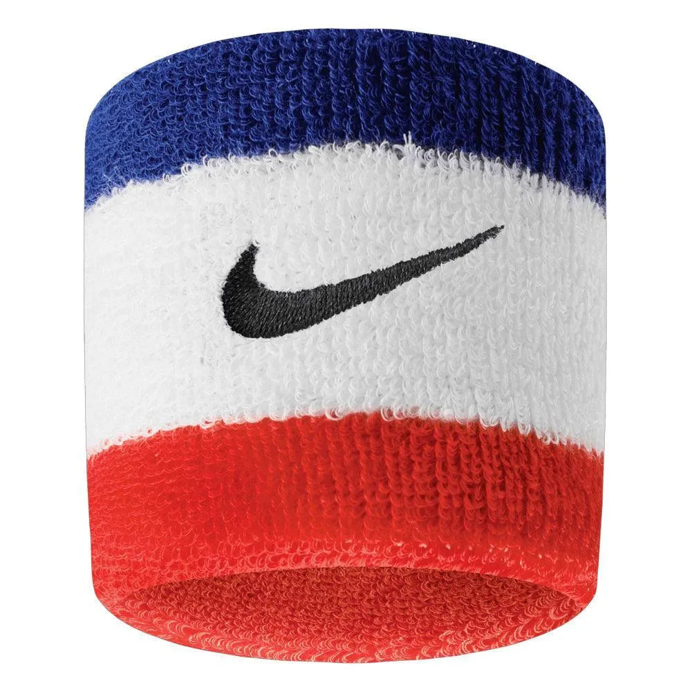 Swoosh Tennis Wristbands 2 Pack Habanero Red and Black-Accessories-Nike-N0001565-620U25-Tennis Express