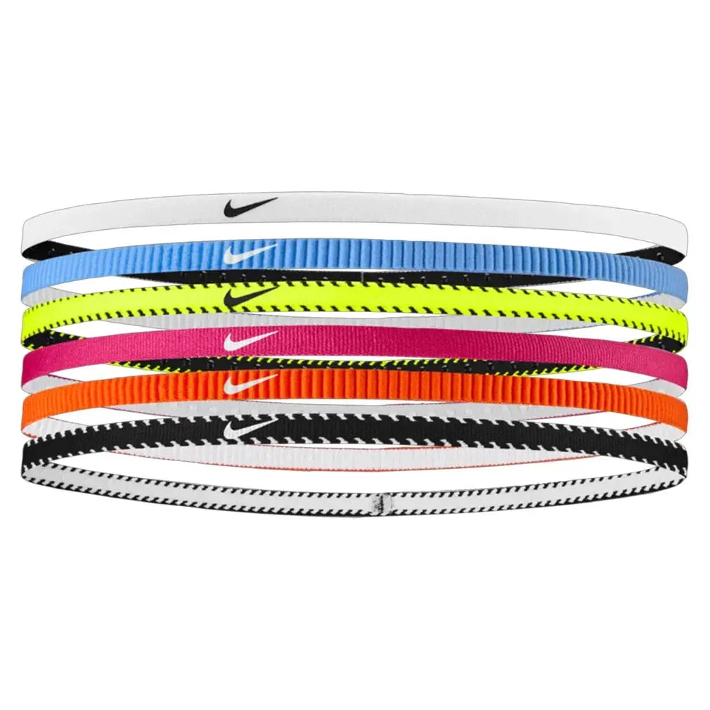 Youth Flex Classic Slim Training Headbands 6 Pack Volt and Vivid Pink