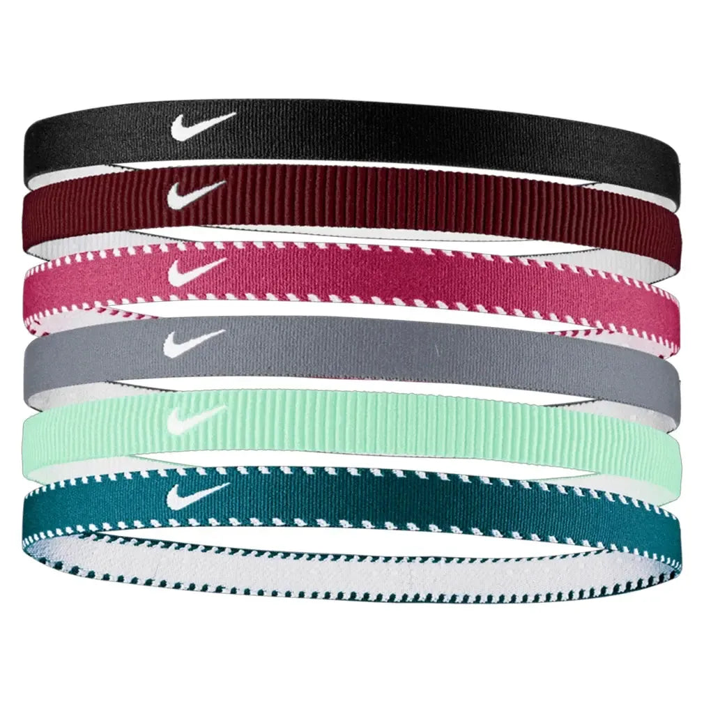 Juniors' Flex Classic Headbands 6 Pack Sweet Beet and World Indigo-Accessories-Nike-N1011929-695H25-1-Tennis Express