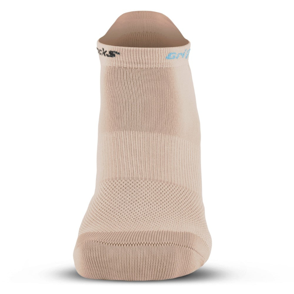Athletic Socks with Grips - Ankle Sock - Beige