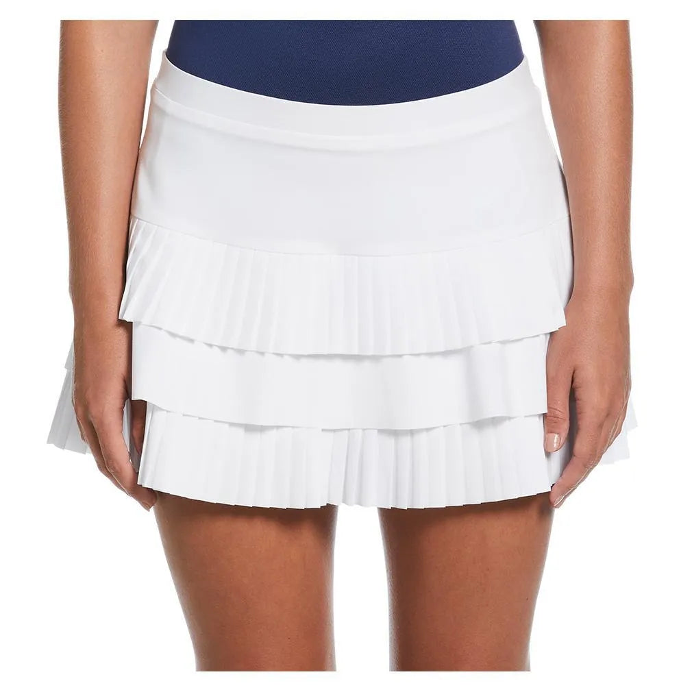 Womens Solid Ruffled Tiered Tennis Skort Bright White-Apparel-Penguin-O1BFE020-118F24-3-Tennis Express