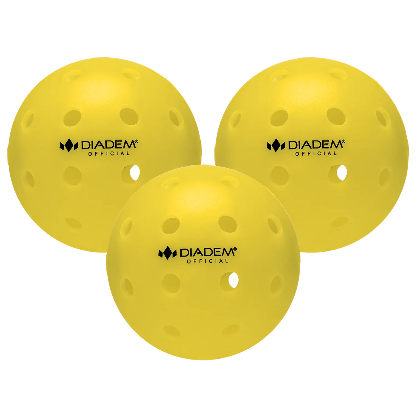 Power 3 Pack Pickleball Balls Yellow-Balls-Diadem-Official_Pickleball-back_3_pack_yellow_1800x1800_4e471f9f-0610-4f31-9cbe-22297fb279fb-Tennis Express