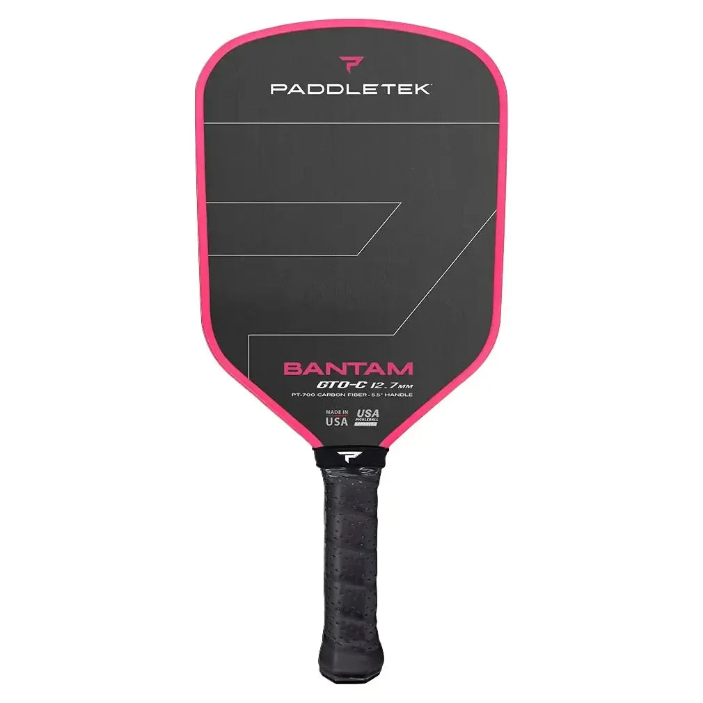 Bantam GTO-C 12.7mm Pickleball Paddle-Racquets-Paddletek-PBGTOR2S-Pink1-Tennis Express