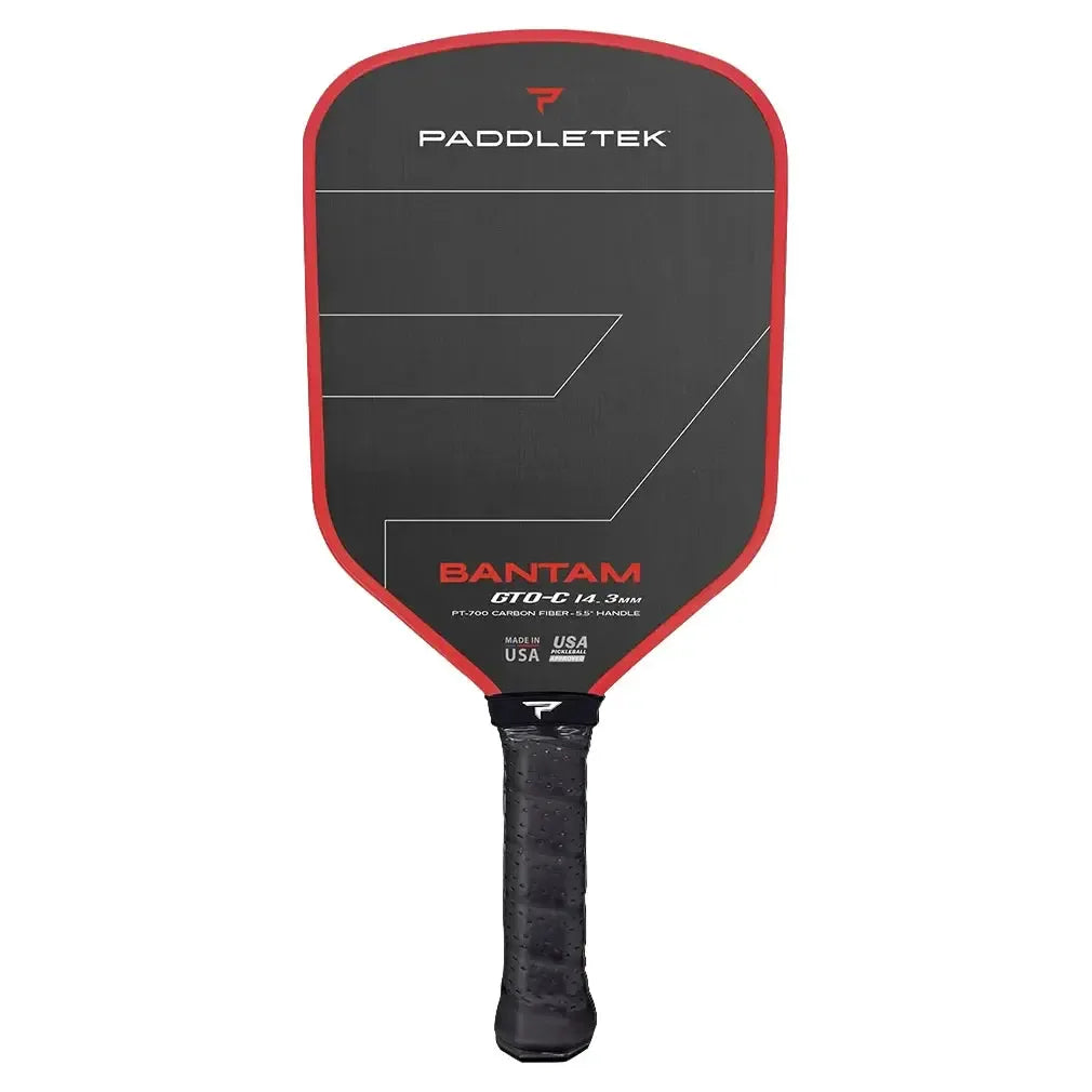 Bantam GTO-C 14.3mm Pickleball Paddle-Racquets-Paddletek-PBGTOR4S-Red1-Tennis Express