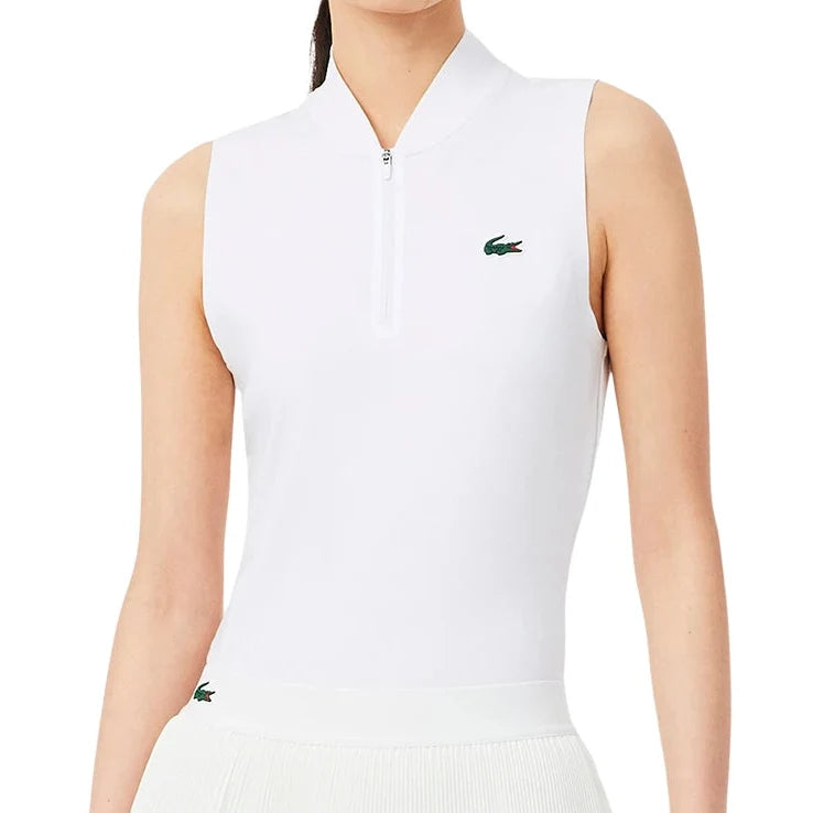 Women's Players Tennis Tank Top White-Apparel-Lacoste-PF0202-001-X-Tennis Express