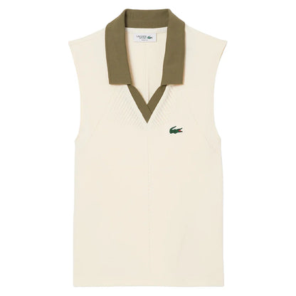 Women's On Court Sleeveless Tennis Polo Lapland and Olive