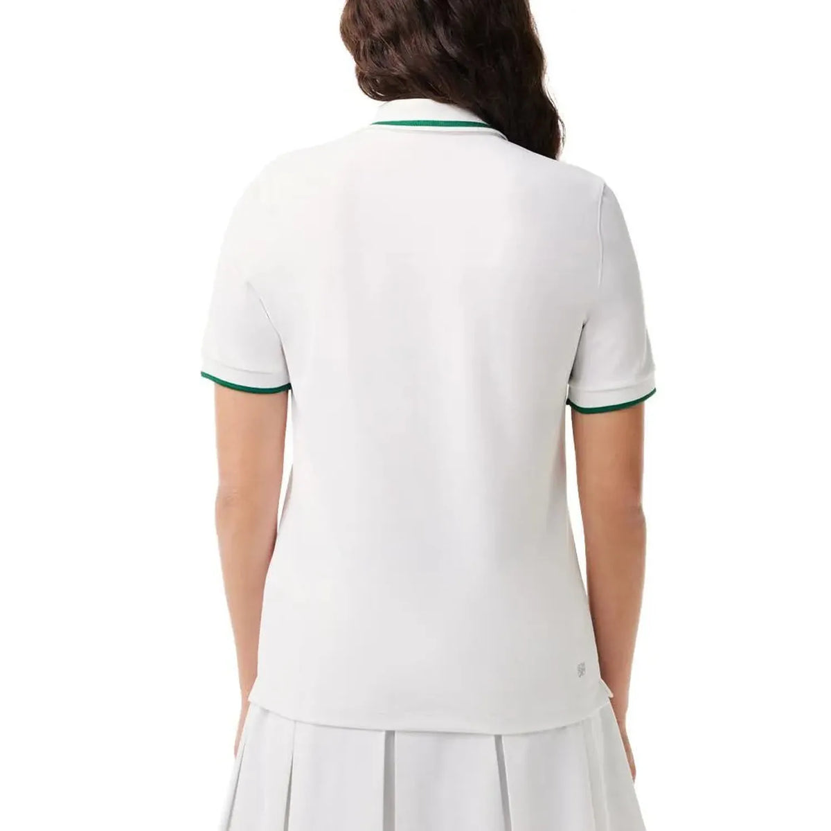 Women's Pique Tennis Polo with Contrast Stripped Collar