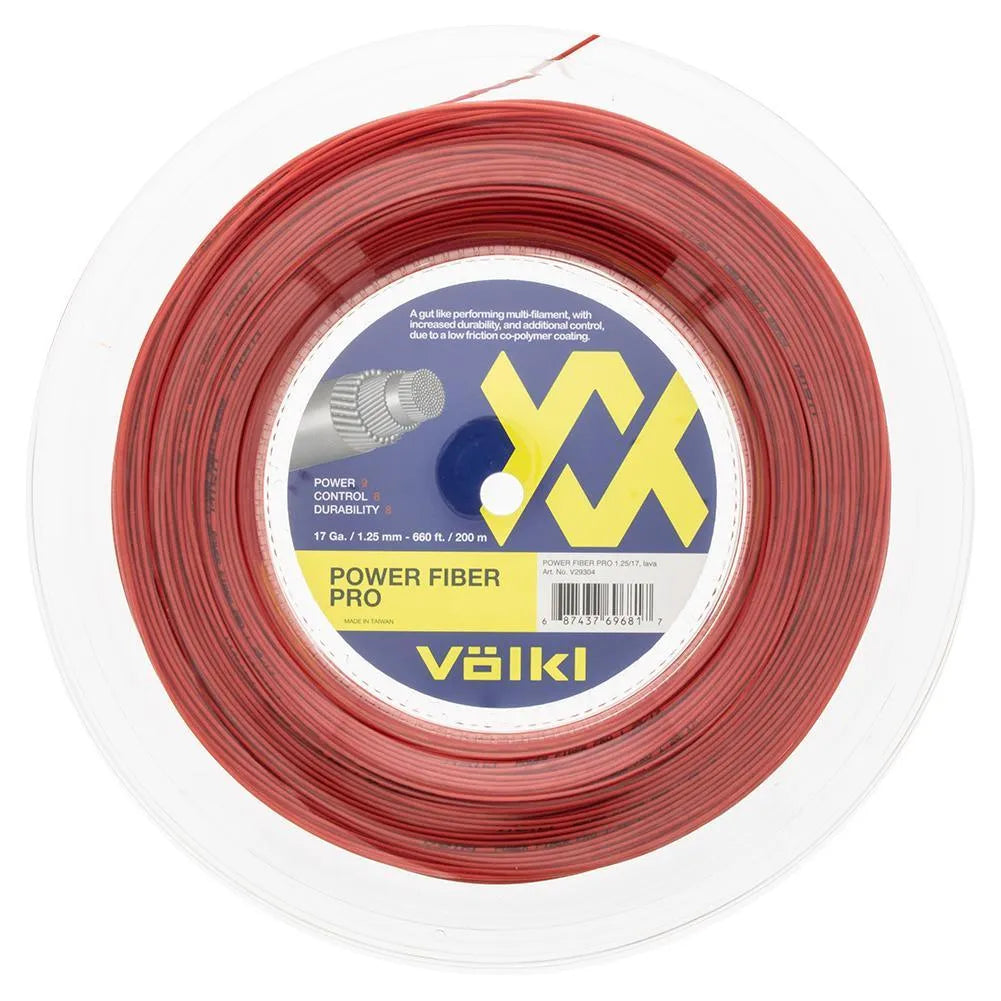 Power Fiber Pro Lava Tennis String Reel-Strings-Volkl-PFPLAVA-R-Tennis Express