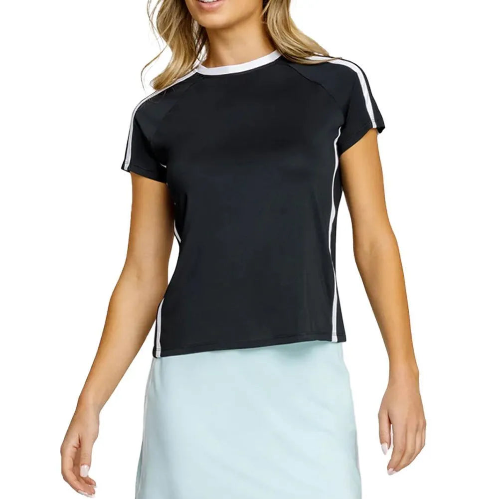 Womens Baseline Shortsleeve Pickleball Top Onyx-Apparel-Spin-It-PX3126-9007U24-3-[Sku]-Tennis Express