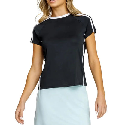 Womens Baseline Shortsleeve Pickleball Top Onyx-Apparel-Spin-It-PX3126-9007U24-3-[Sku]-Tennis Express