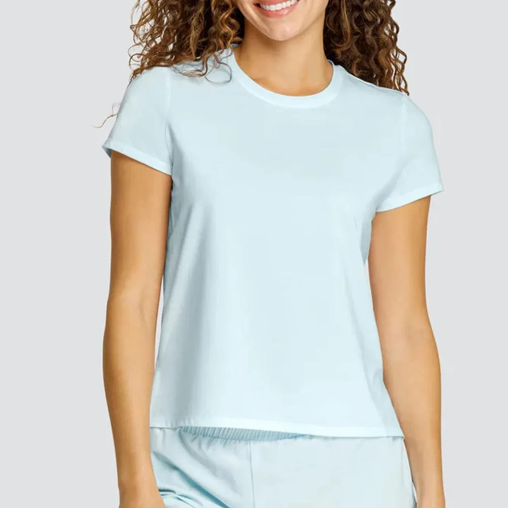 Women's Bijou Short Sleeve Tennis Top Blue Glow