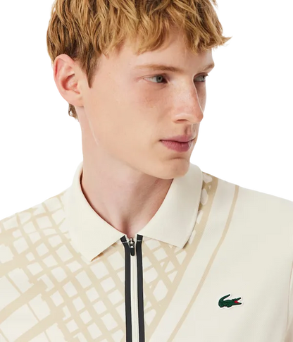 Polo Lacoste Ultra Dry White Roto 2025