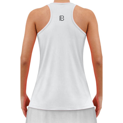 Picckleball Bella Racerback Tank White