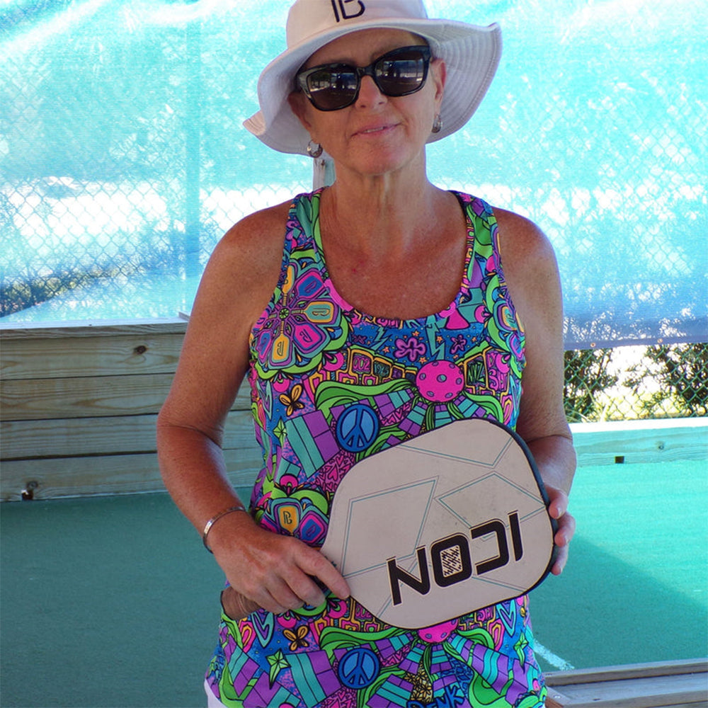Picckleball Bella Racerback Tank Groovy