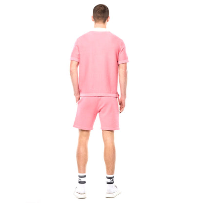 Sergio Tacchini Fratelli Crochet Cabana Polo | Geranium Pink