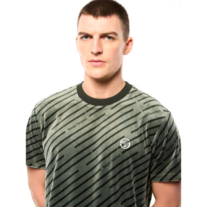 Sergio Tacchini Obliquo Velour Shirt | Agave Green