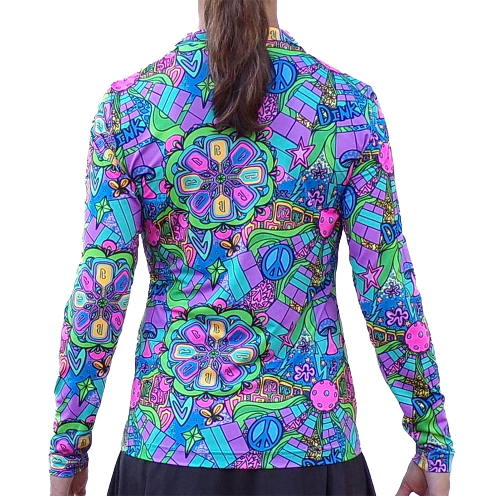 Picckleball Bella 1/4 Zip Long Sleeve Groovy