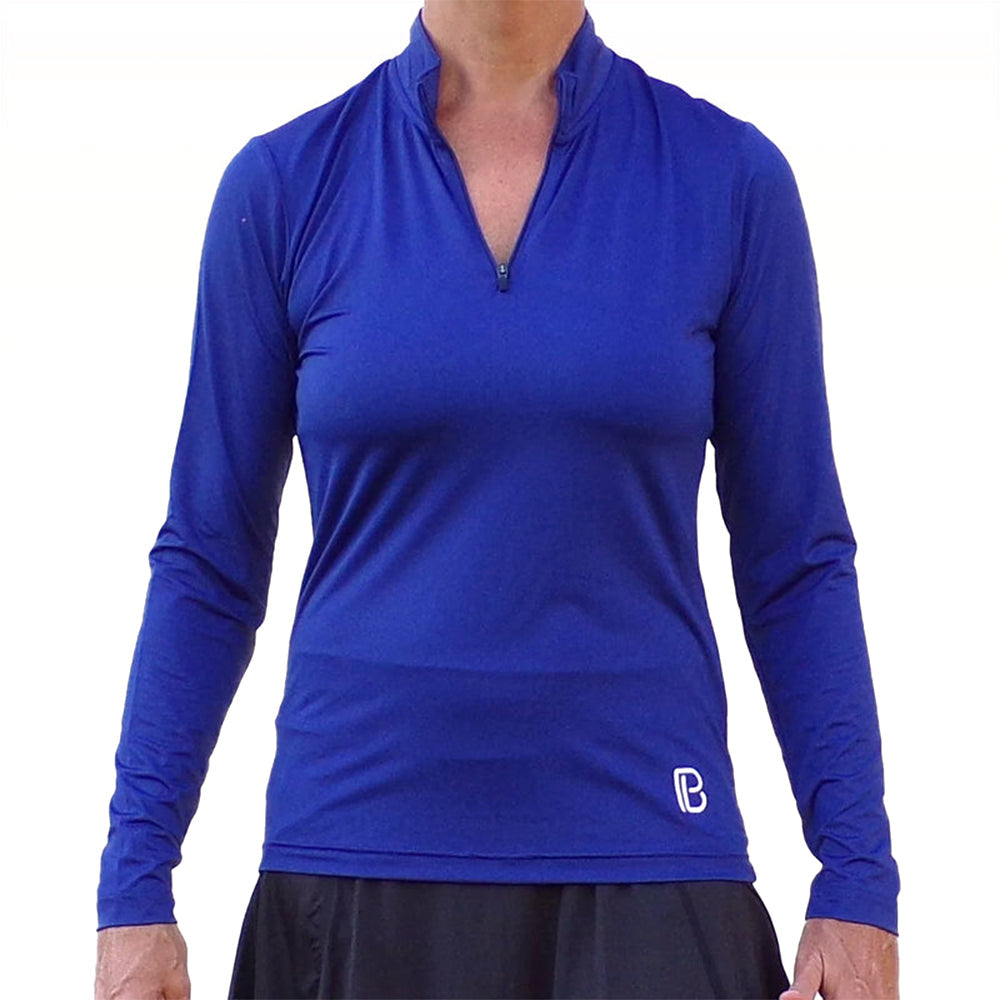 Picckleball Bella 1/4 Zip Long Sleeve Navy