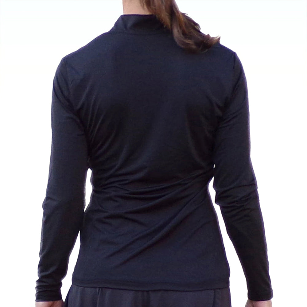 Picckleball Bella 1/4 Zip Long Sleeve Black