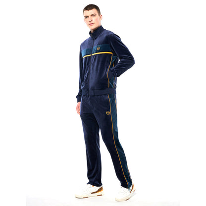 Sergio Tacchini Forato Velour Track Jacket | Maritime Blue