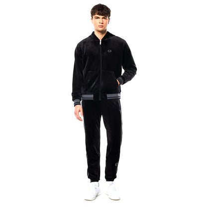Sergio Tacchini Viaggioa Reversible Velour Track Jacket | Black Beauty