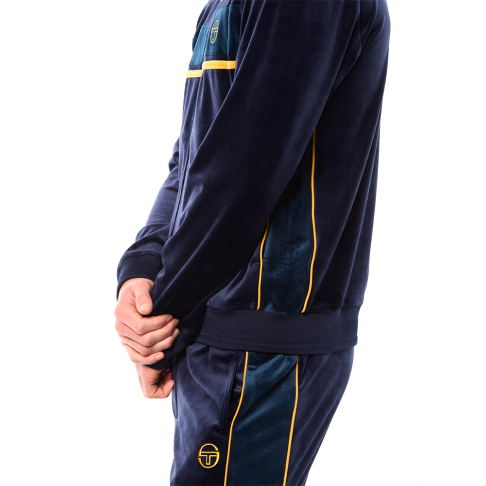 Sergio Tacchini Forato Velour Track Jacket | Maritime Blue