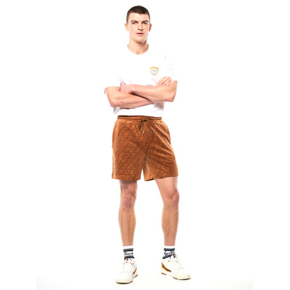 Sergio Tacchini Bandiera Debossed Velour Short | Sugar Almond