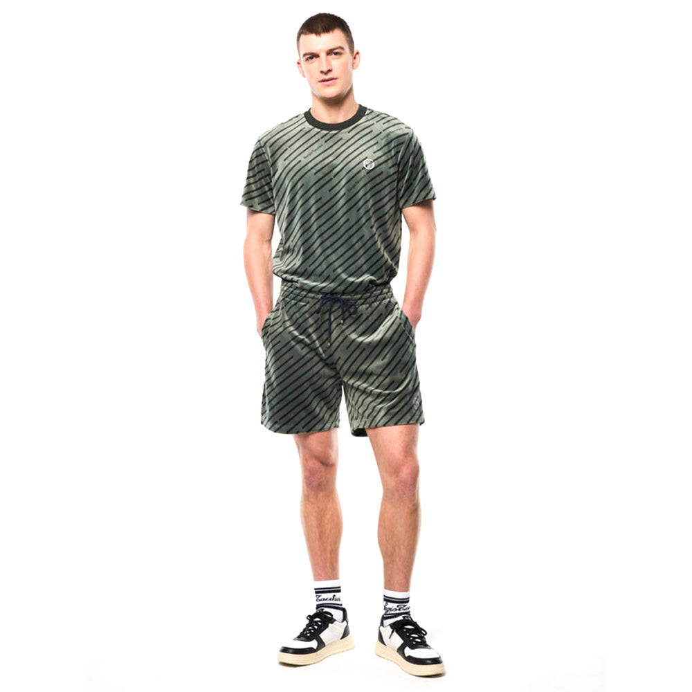 Sergio Tacchini Obliquo Velour Short | Agave Green
