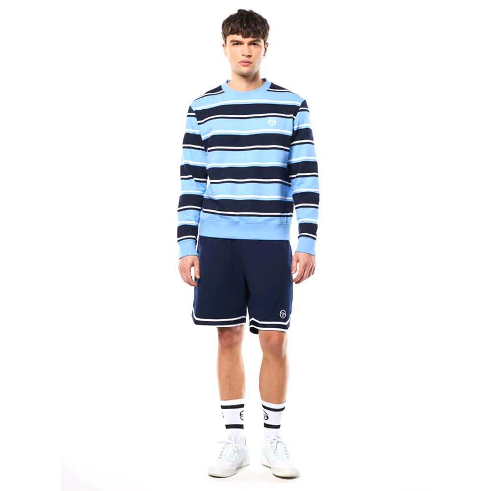 Sergio Tacchini Strisce Stripe Crewneck | Maritime Blue
